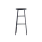 Modern Solid Wood Counter-height Stool Footrest Coffee Shop Round Bar Stools