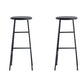 Modern Solid Wood Counter-height Stool Footrest Coffee Shop Round Bar Stools