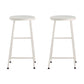Modern Solid Wood Counter-height Stool Footrest Coffee Shop Round Bar Stools