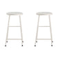 Modern Solid Wood Counter-height Stool Footrest Coffee Shop Round Bar Stools