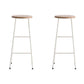 Modern Solid Wood Counter-height Stool Footrest Coffee Shop Round Bar Stools