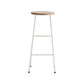 Modern Solid Wood Counter-height Stool Footrest Coffee Shop Round Bar Stools