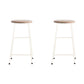 Modern Solid Wood Counter-height Stool Footrest Coffee Shop Round Bar Stools