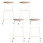 Modern Solid Wood Counter-height Stool Footrest Coffee Shop Round Bar Stools