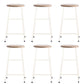 Modern Solid Wood Counter-height Stool Footrest Coffee Shop Round Bar Stools