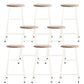 Modern Solid Wood Counter-height Stool Footrest Coffee Shop Round Bar Stools
