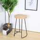 Modern Solid Wood Counter Stool Footrest Saddle Seat Counter Bar Stool in Natural