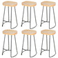 Modern Solid Wood Counter Stool Footrest Saddle Seat Counter Bar Stool in Natural