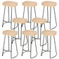Modern Solid Wood Counter Stool Footrest Saddle Seat Counter Bar Stool in Natural