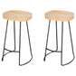 Modern Solid Wood Counter Stool Footrest Saddle Seat Counter Bar Stool in Natural