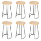 Modern Solid Wood Counter Stool Footrest Saddle Seat Counter Bar Stool in Natural