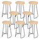 Modern Solid Wood Counter Stool Footrest Saddle Seat Counter Bar Stool in Natural