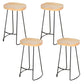 Modern Solid Wood Counter Stool Footrest Saddle Seat Counter Bar Stool in Natural