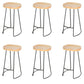 Modern Solid Wood Counter Stool Footrest Saddle Seat Counter Bar Stool in Natural