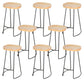 Modern Solid Wood Counter Stool Footrest Saddle Seat Counter Bar Stool in Natural