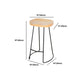 Modern Solid Wood Counter Stool Footrest Saddle Seat Counter Bar Stool in Natural
