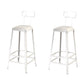 Nordic Armless Backrest Counter Stool Iron Dining Room Bar Stool with Pedal