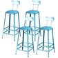 Nordic Armless Backrest Counter Stool Iron Dining Room Bar Stool with Pedal