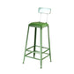 Nordic Armless Backrest Counter Stool Iron Dining Room Bar Stool with Pedal