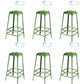 Nordic Armless Backrest Counter Stool Iron Dining Room Bar Stool with Pedal