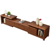 Stand de médias de télévision en bois moderne ouvert Stand de télévision avec tiroirs pour le salon