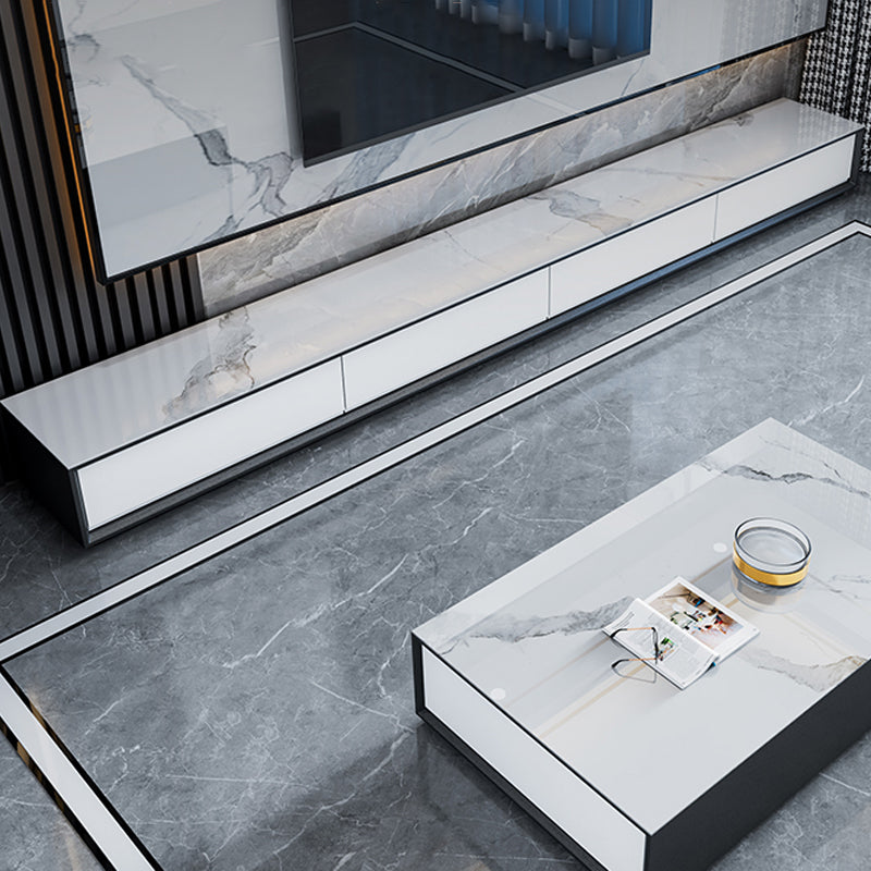 16 "W TV Média Stand moderne Console de stand de télévision de stockage fermé avec tiroirs