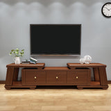 Modern Wood TV Stand Console Open Storage TV Media Stand for Living Room
