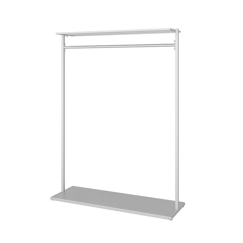 Rack de manteau simple pure couleur métallique en manteau autoportant avec étagères avec étagères