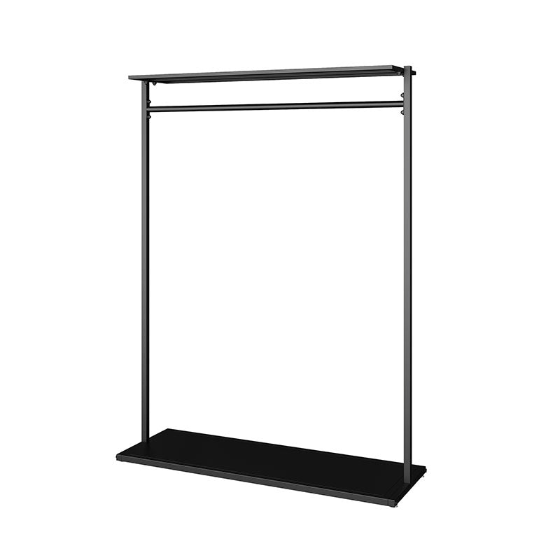 Rack de manteau simple pure couleur métallique en manteau autoportant avec étagères avec étagères
