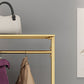 Rack de manteau simple pure couleur métallique en manteau autoportant avec étagères avec étagères