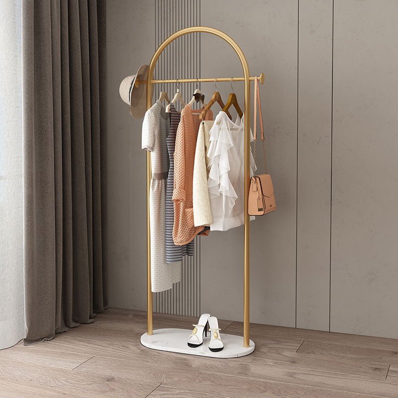 Moderne Style Coat Rack Metallic Free Standing Hooks Design Deck Rack mit Regalen