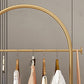 Moderne Style Coat Rack Metallic Free Standing Hooks Design Deck Rack mit Regalen