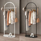 Moderne Style Coat Rack Metallic Free Standing Hooks Design Deck Rack mit Regalen