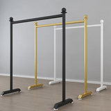 Modern Minimalist Metallic Coat Rack Free Standing 2 Leg Base Coat Rack