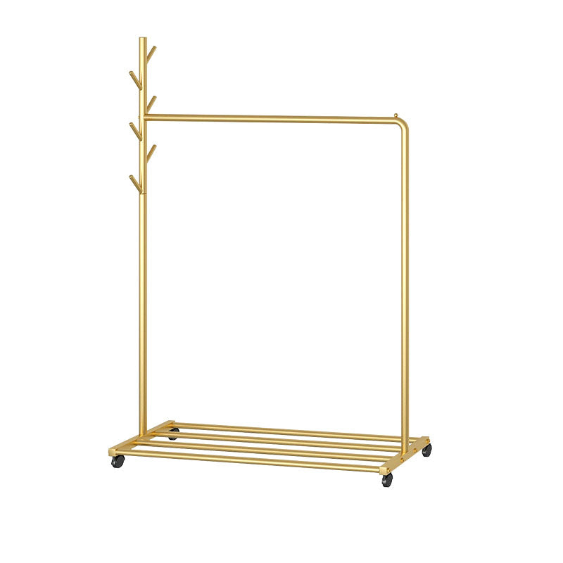 Estante de metal contemporáneo estante para colgar y ganchos