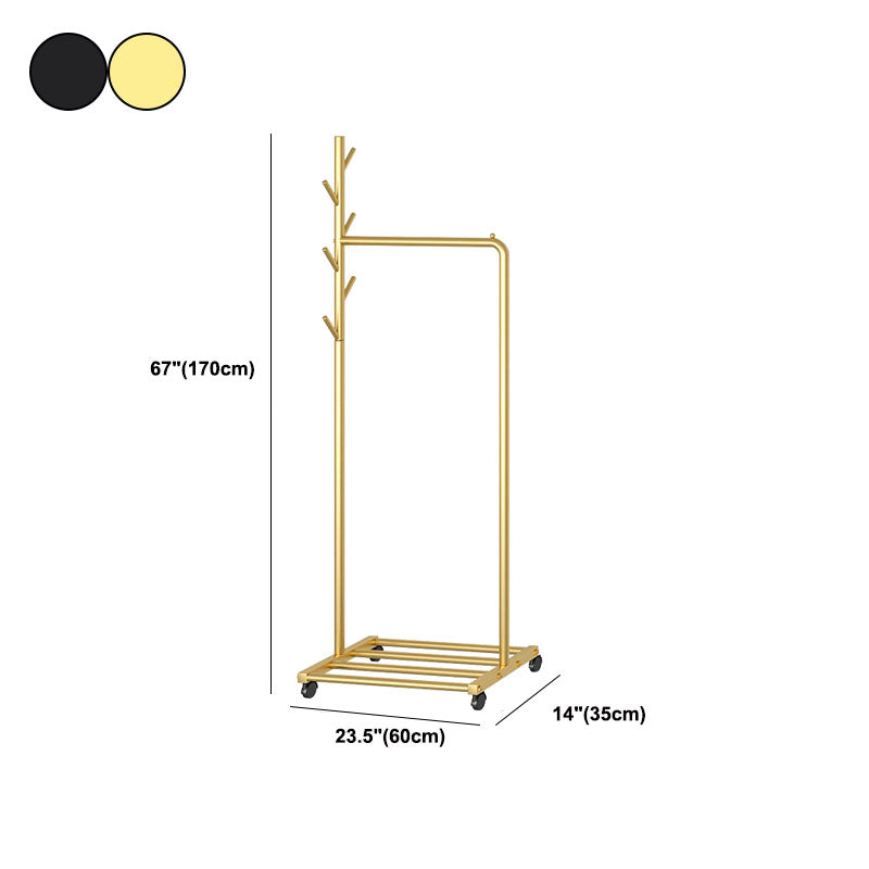 Estante de metal contemporáneo estante para colgar y ganchos