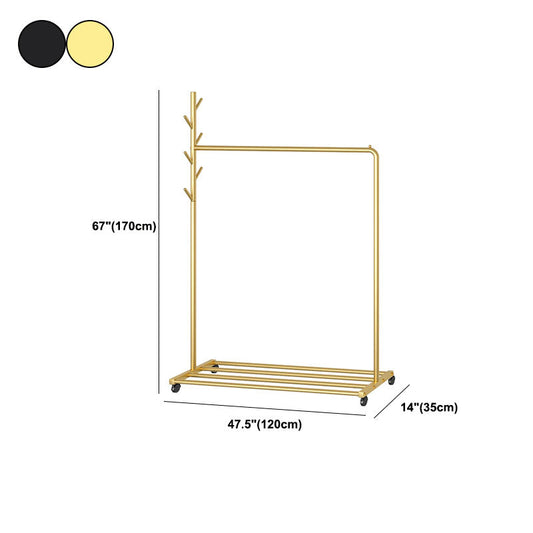Zeitgenössischer Metallbeatmräder Hängende Schiene Unteres Regal und Hakenhalle Baumbaum