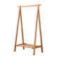 Rack de manteau de style moderne en bois massif en bois de manteau autoportant avec étagère