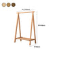 Rack de manteau de style moderne en bois massif en bois de manteau autoportant avec étagère