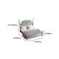 84.65 inch Wide Victorian Bed Frame Solid Wood Standard Bed with Headboard