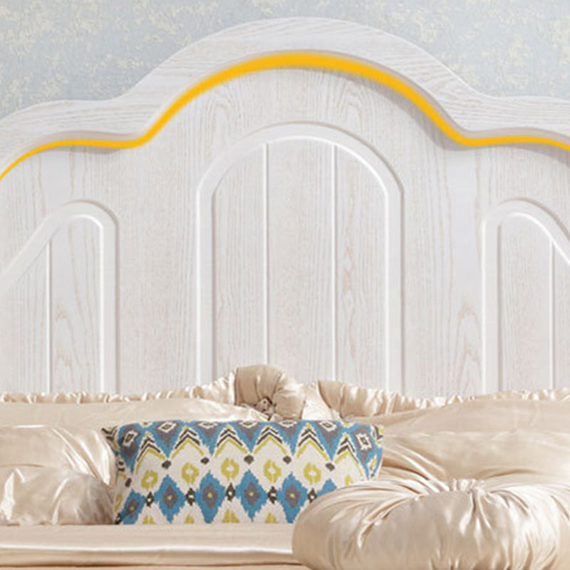 Farmo di letto vittoriano largo 84,65 pollici con testiera in legno con testiera