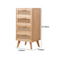 11.81" Wide Accent Chest Rattan Rectangle Standard Chest with Drawers