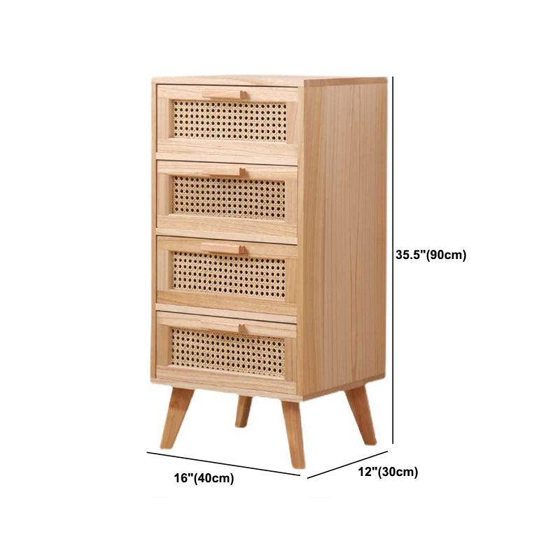 11.81" Wide Accent Chest Rattan Rectangle Standard Chest with Drawers