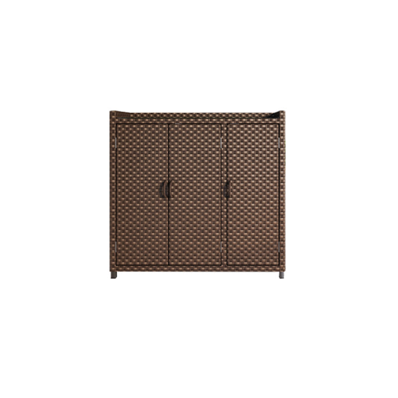 Modern Storage Cabinet Wicker&Rattan Side Cabinet With Doors Clearhalo 'Cabinets & Chests' 'cabinets_chests' 'furn' 'furn_cabinets_chests' 'Furniture' 'Living Room Furniture' 6083807