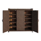 Modern Storage Cabinet Wicker&Rattan Side Cabinet With Doors Clearhalo 'Cabinets & Chests' 'cabinets_chests' 'furn' 'furn_cabinets_chests' 'Furniture' 'Living Room Furniture' 6083809