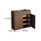 Modern Storage Cabinet Wicker&Rattan Side Cabinet With Doors Clearhalo 'Cabinets & Chests' 'cabinets_chests' 'furn' 'furn_cabinets_chests' 'Furniture' 'Living Room Furniture' 6083812