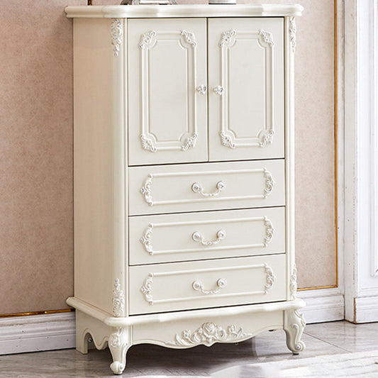 17.71 "Large accent coffre blanc blanc standard coffre avec des tiroirs