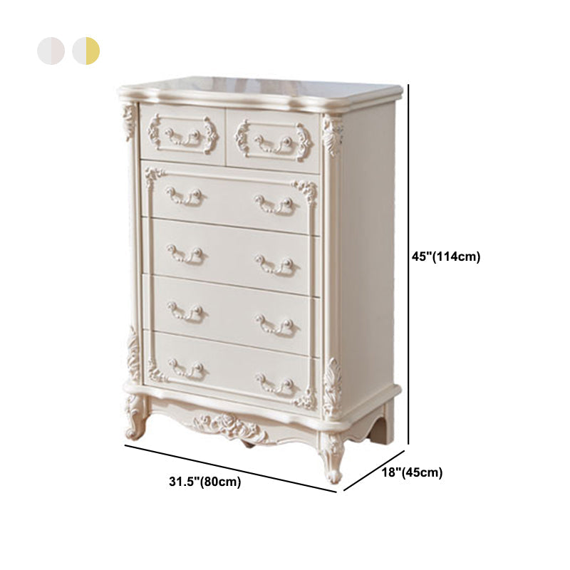 17.71" Wide Accent Chest White Rectangle Standard Chest with Drawers