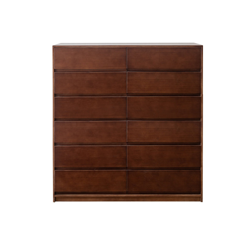 15.74" Wide Accent Chest Pine Rectangle Standard Chest with Drawers 47"L x 16"W x 50"H Dark Walnut Clearhalo 'Cabinets & Chests' 'cabinets_chests' 'furn' 'furn_cabinets_chests' 'Furniture' 'Living Room Furniture' 6083888