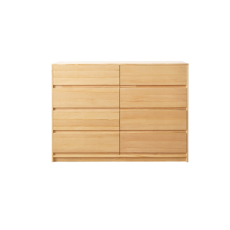 15.74" Wide Accent Chest Pine Rectangle Standard Chest with Drawers 47"L x 16"W x 34"H Natural Clearhalo 'Cabinets & Chests' 'cabinets_chests' 'furn' 'furn_cabinets_chests' 'Furniture' 'Living Room Furniture' 6083901